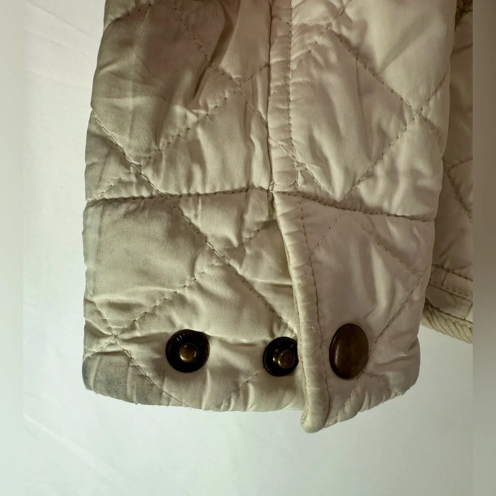 Girl’s Ralph Lauren Polo Tan Khaki Quilted And Corduroy Barn Jacket Size 4t